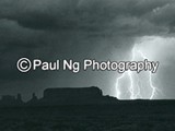 BW-011 - Night Lightening, Monument Valley, Arizona